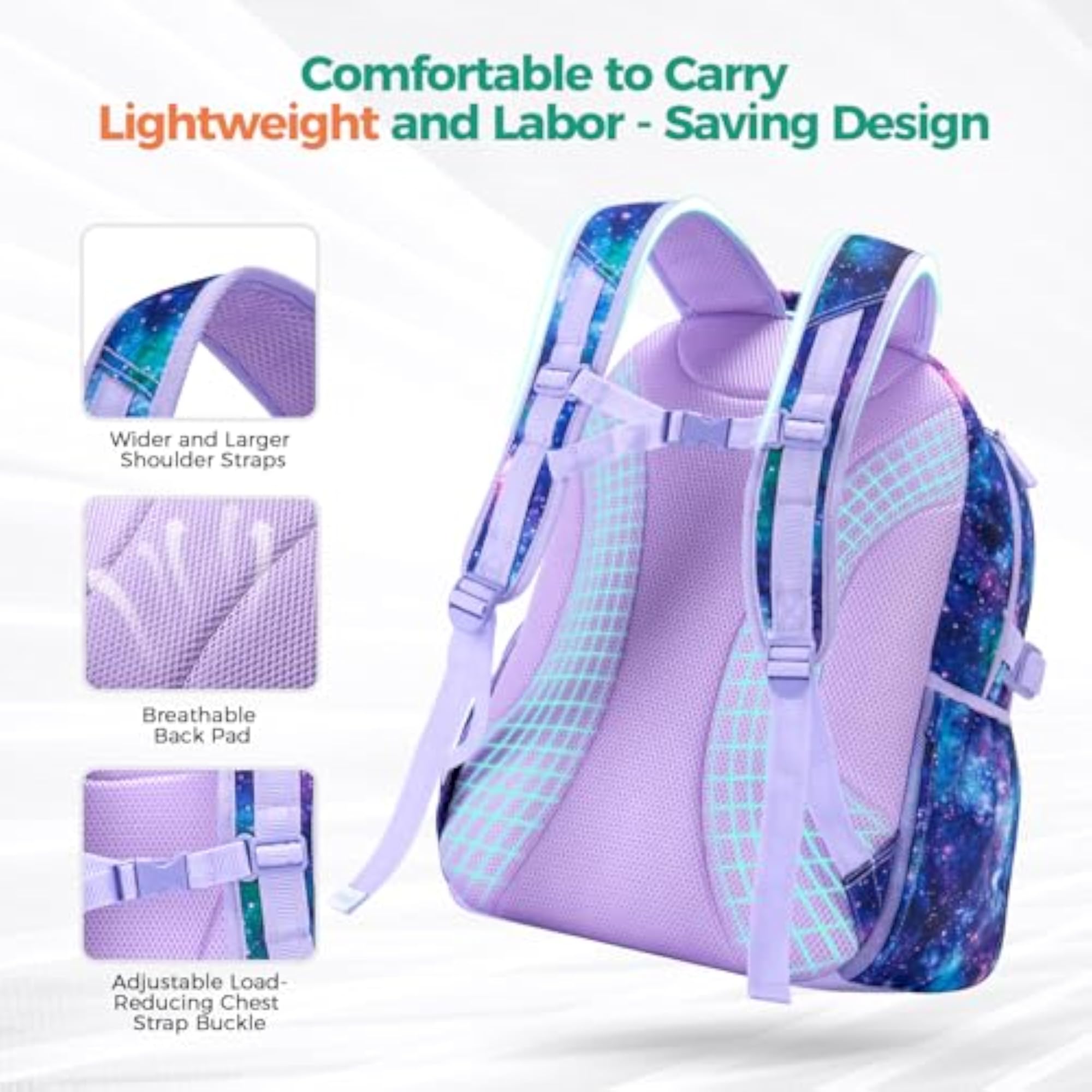 Kids Backpack with Chest Strap, 17 Inch